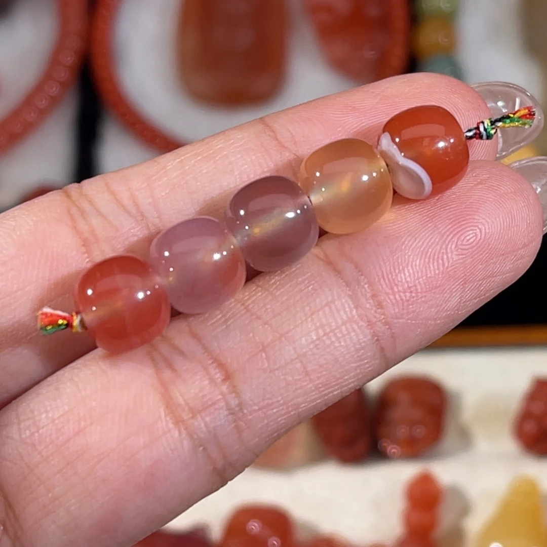 南红玛瑙未镶嵌南红老型套装8.6*7.8不退换