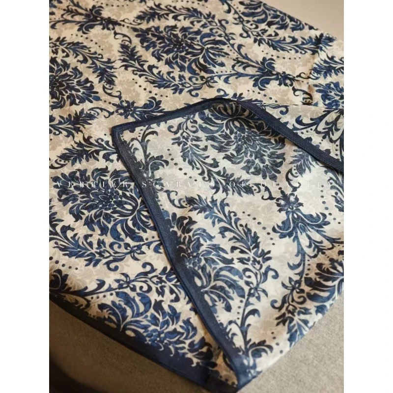 A059【蓝纹雅织】70*70防晒百搭