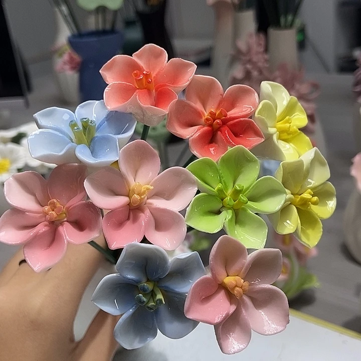 陶瓷纯手工捏花设计