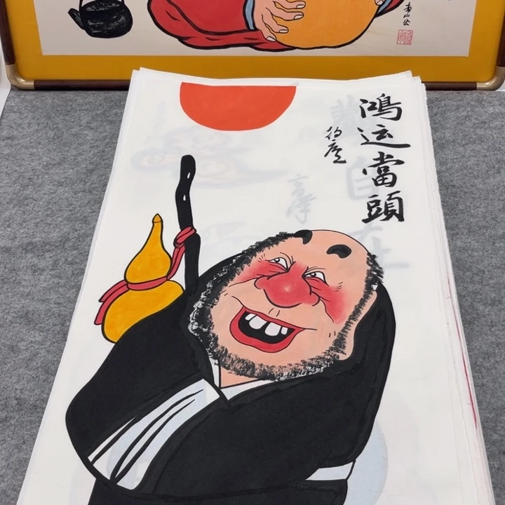国画手绘禅意画一物一拍