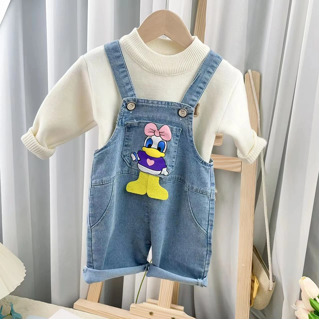 儿童夏季卡通洋气时尚蓝色背带裤 5121