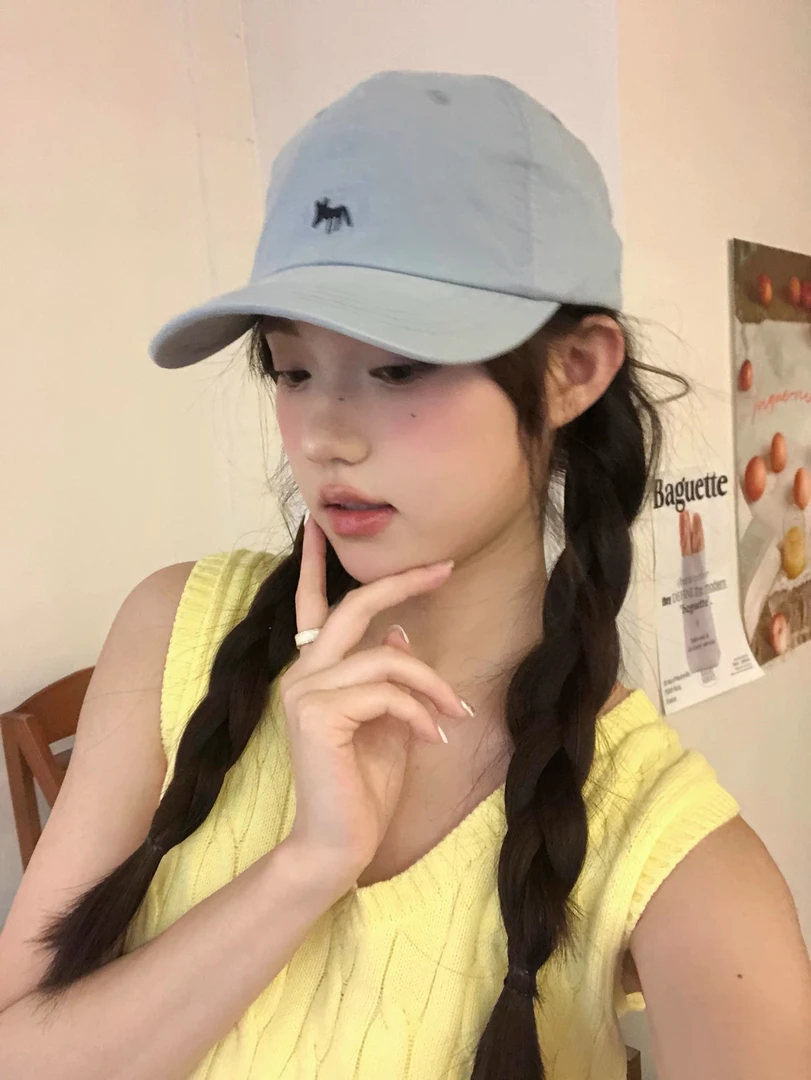 大头围显脸小|【小狐狸】刺绣小标棒球帽子春夏清新ins韩版小众遮阳