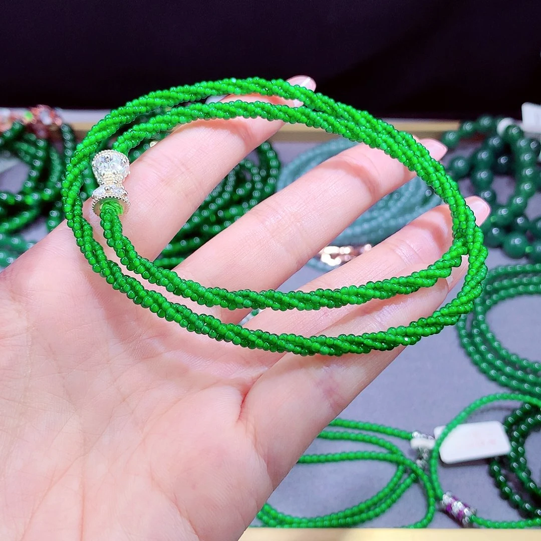 翡翠未镶嵌毛衣链