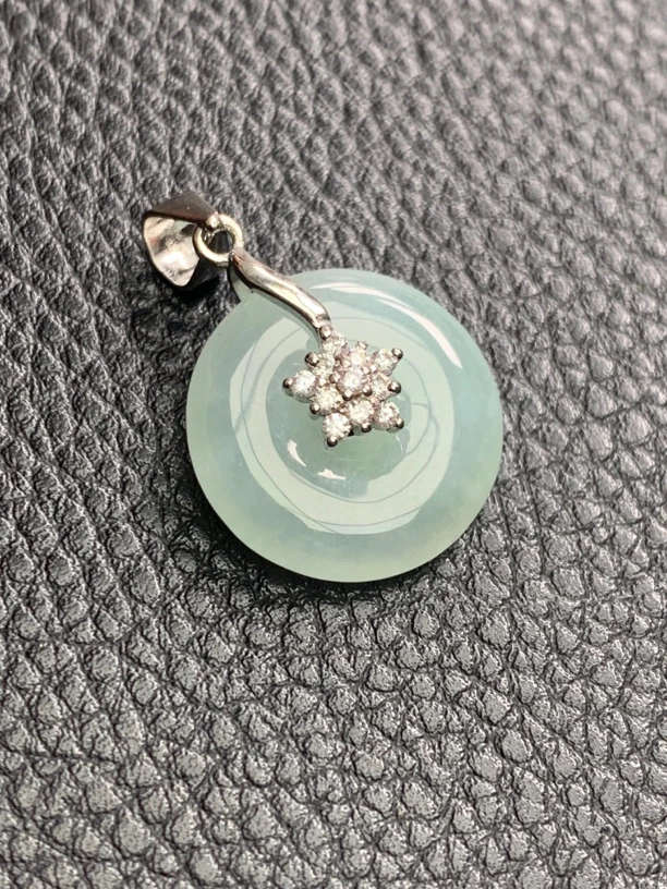 天然翡翠A货吊坠翡翠有棉正常没运费险