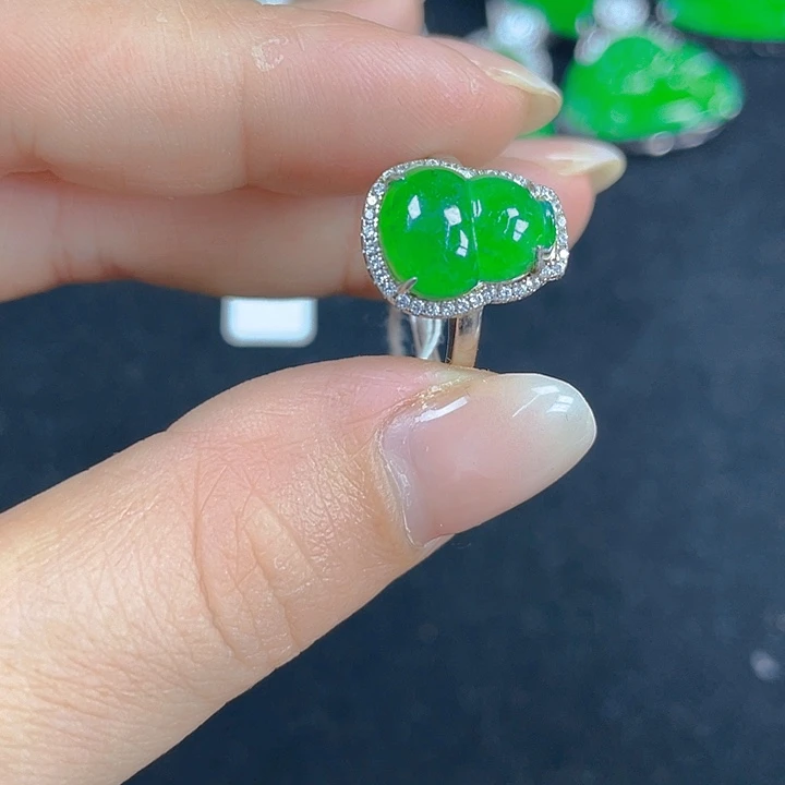 翡翠银S925镶嵌吊坠(不含链)