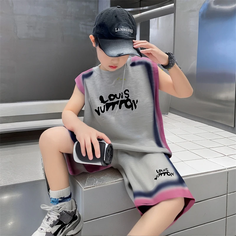 儿童装男童夏装无袖套装2025新款夏季中大童运动衣服夏款帅气背心