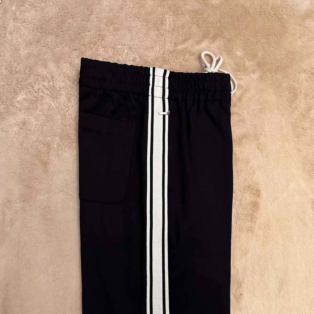 高奢#5.5新版本1#夏季高奢高档薄款显瘦休闲裤爆款运动条纹潮直筒