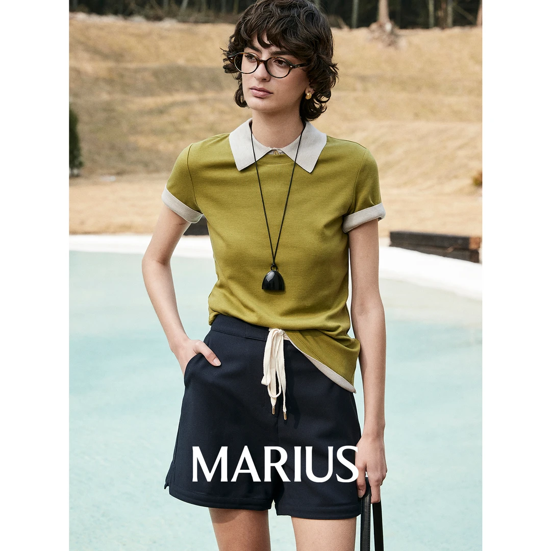 MARIUS"本色T"休闲透气亲肤柔软百搭打底短袖内搭T恤