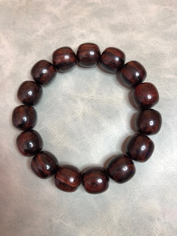 海南黄花梨14.15老型手串，油梨老料