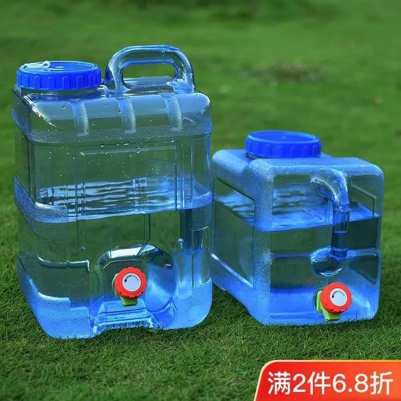 户外水桶车载自驾储水箱纯矿泉水家用储水用蓄水塑料桶带盖带龙头