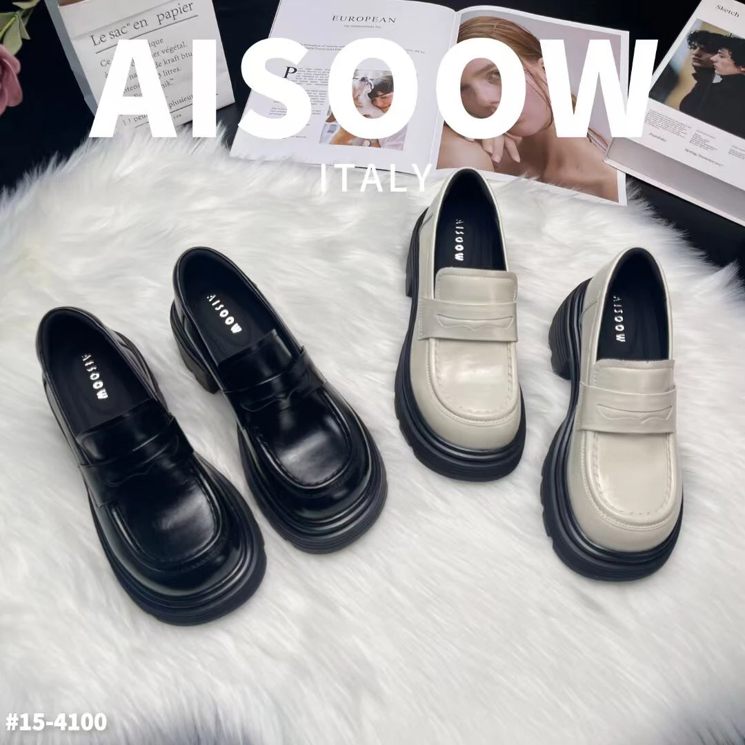 中跟浅口松糕跟乐福鞋日系春秋百搭英伦风厚底学院风春季时尚