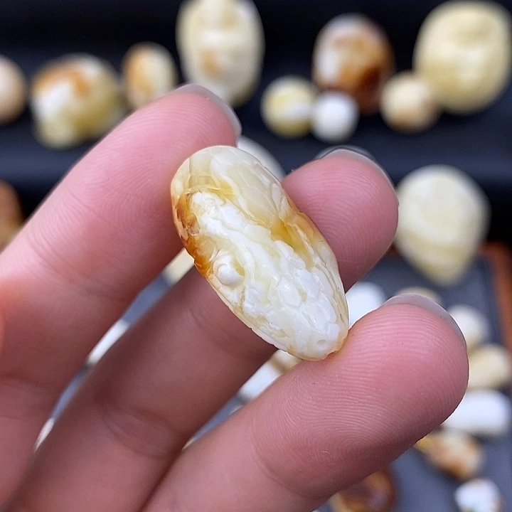 琥珀未镶嵌裸石蛇头三通a740