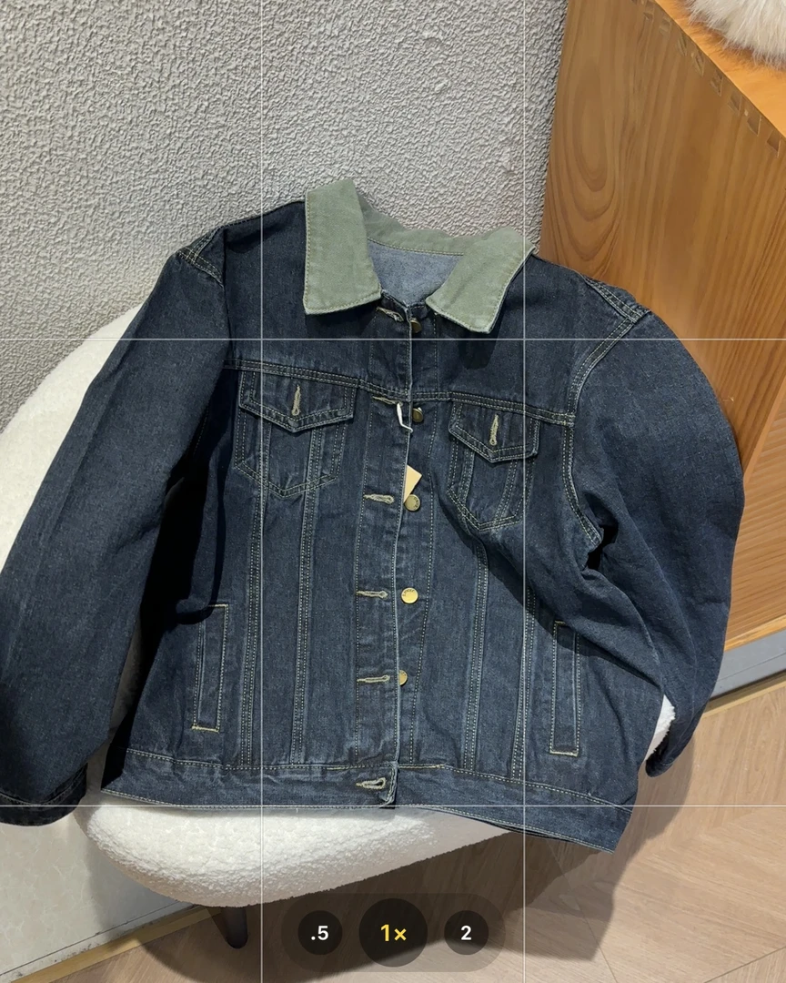 新疆包邮【衣长66】-5892#时尚百搭休闲拼色牛仔外套