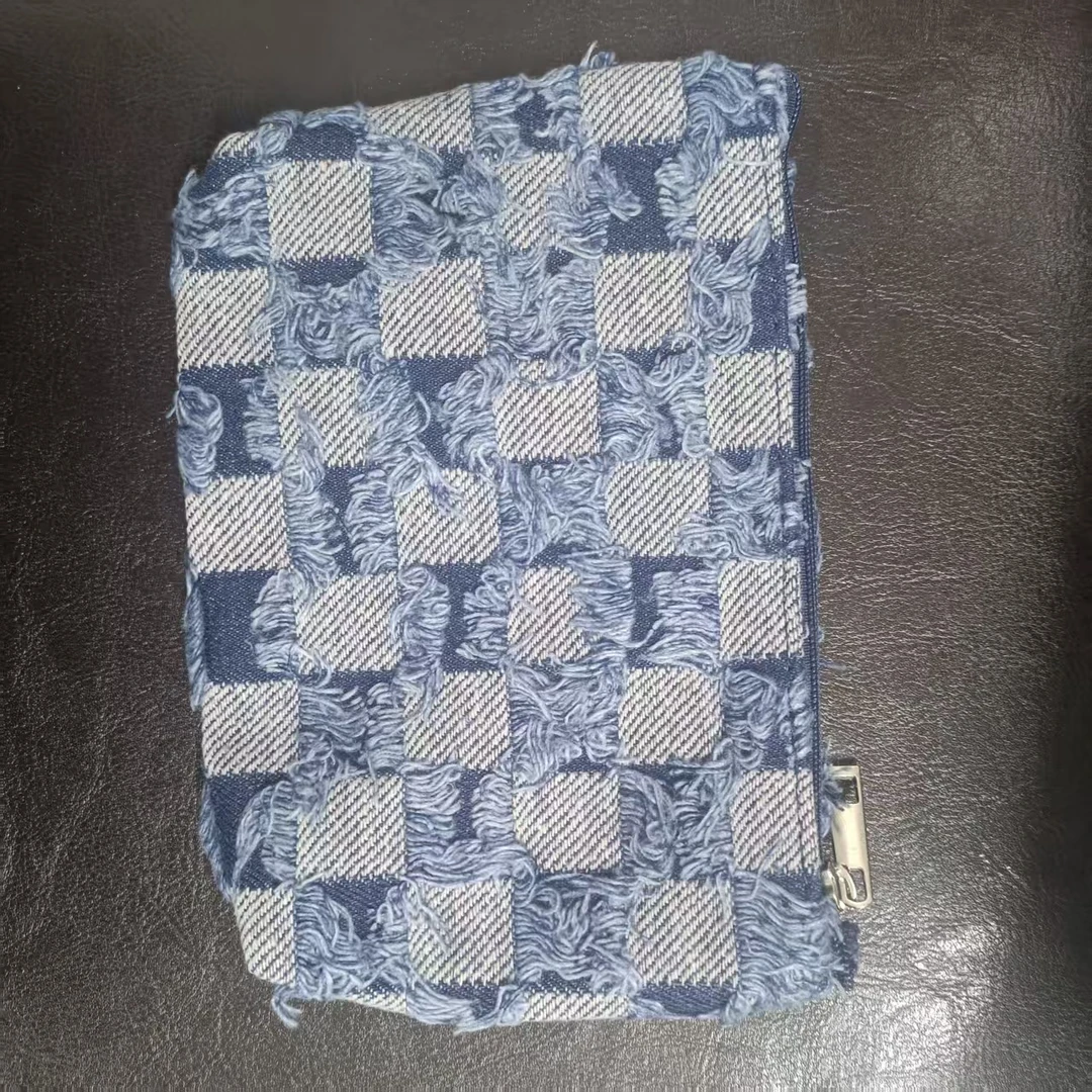 小科科啊~深色牛仔格纹小包包