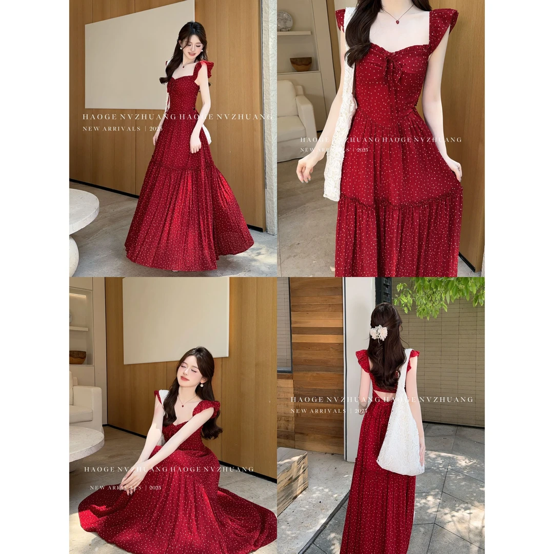 子芸●明艳大美女C5LYQ4590A连衣裙预夏季收腰设计感日常明媚