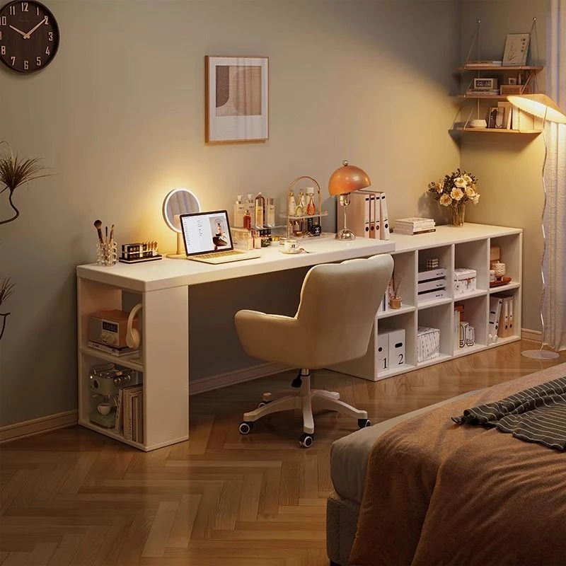 2025新款化妆桌梳妆台女生家用卧室简约电脑桌梳妆台一体伸缩书桌