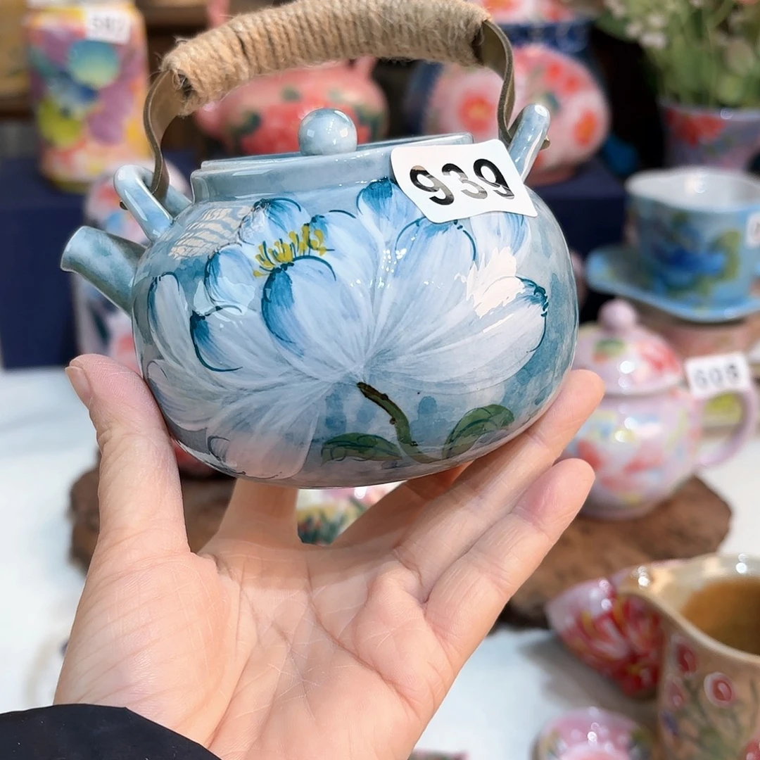 景德镇手绘高温釉下彩陶瓷茶具
