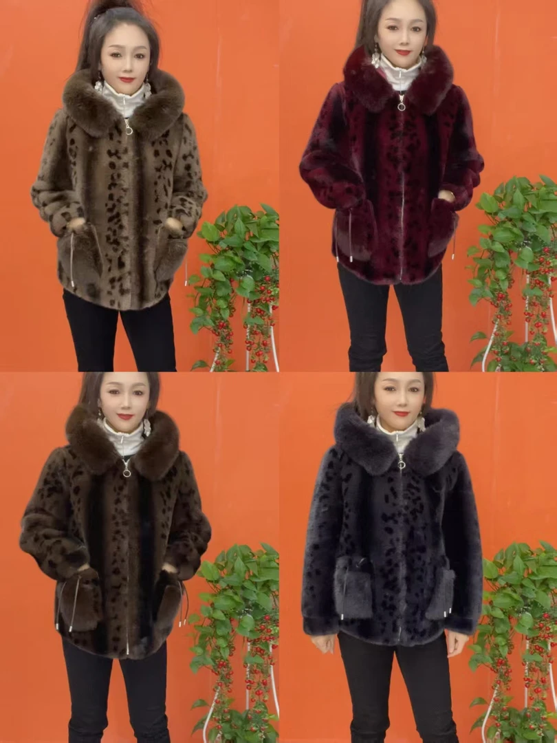 50短款环保貂帽款厚外套