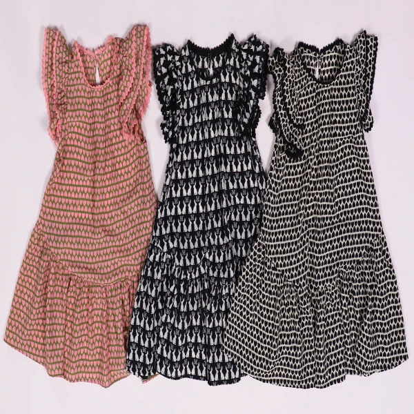 夏季雪纺短袖连衣裙