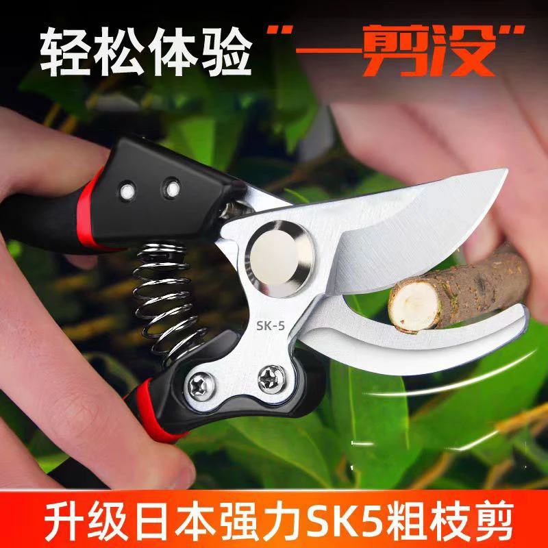 强省力硬钢果树剪修枝花木镐斧树枝修剪花艺剪子大号手动工具园林