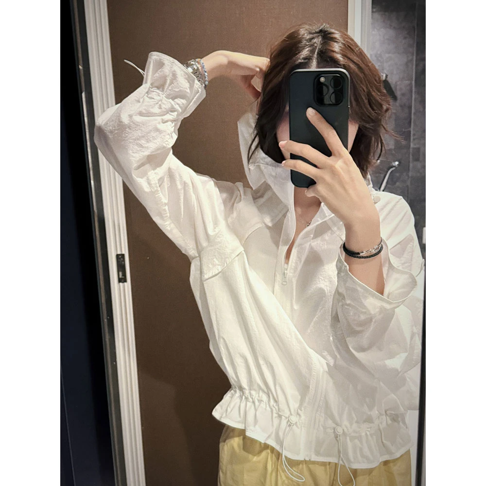 【MGDM】春夏轻薄透气速干防晒长袖小个子休闲百搭可调节连帽外套