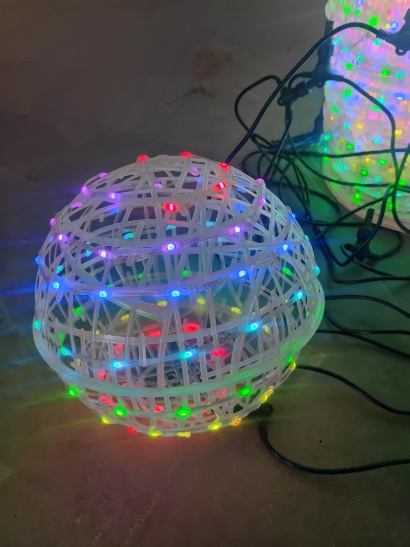 户外30CM树灯幻彩同步藤球灯变色灯LED灯挂树灯5V藤球灯圆球灯