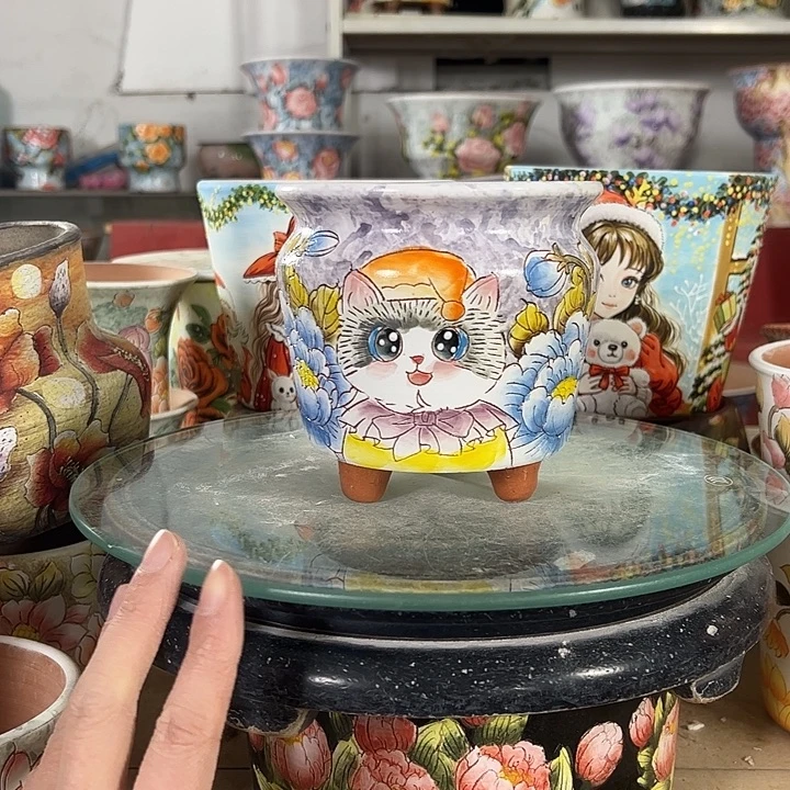 景德镇手绘花盆性价比超高