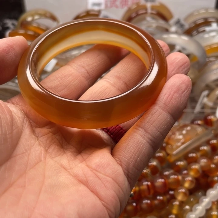 紫***玉玛瑙/玉髓手链未镶嵌