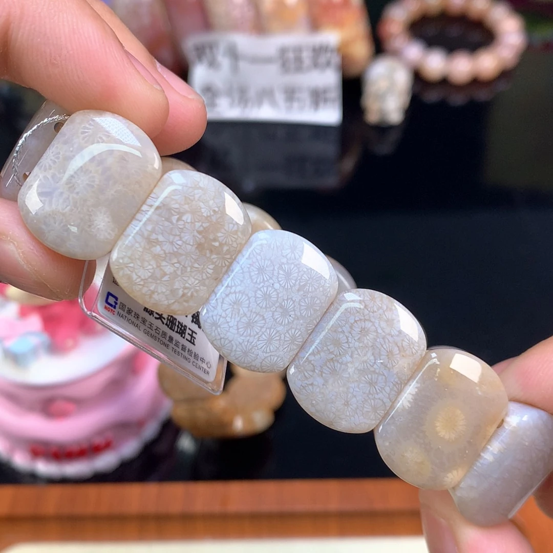 【闪购商品】颈饰未镶嵌硅化珊瑚（珊瑚玉）22号蕾丝