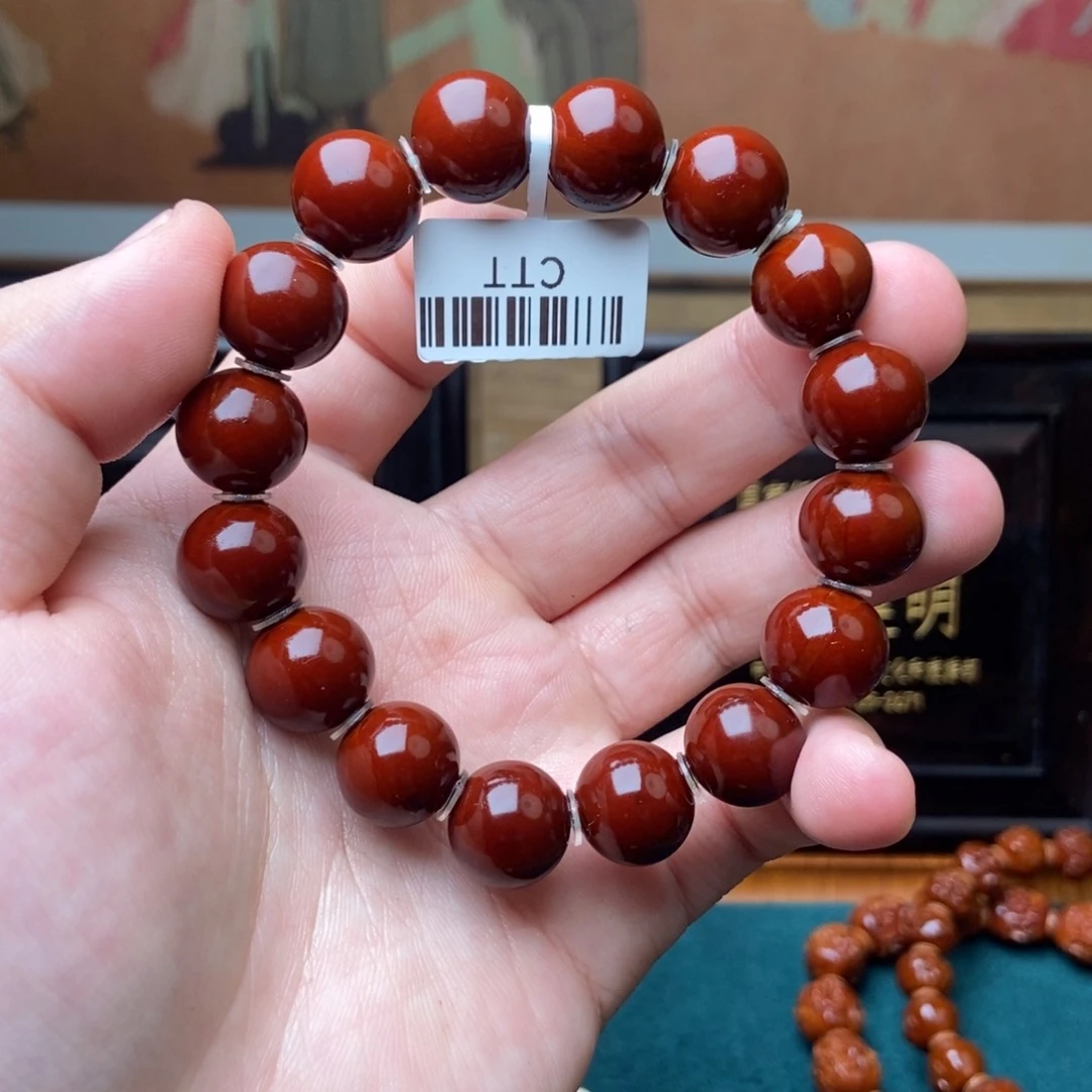 手串橄榄核光珠1.3