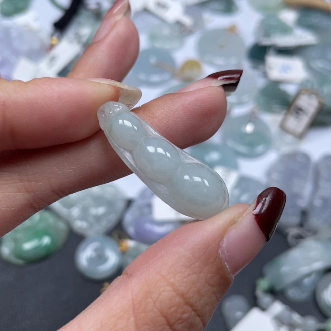 翡翠颈饰未镶嵌纯天然a货缅甸翡翠包邮