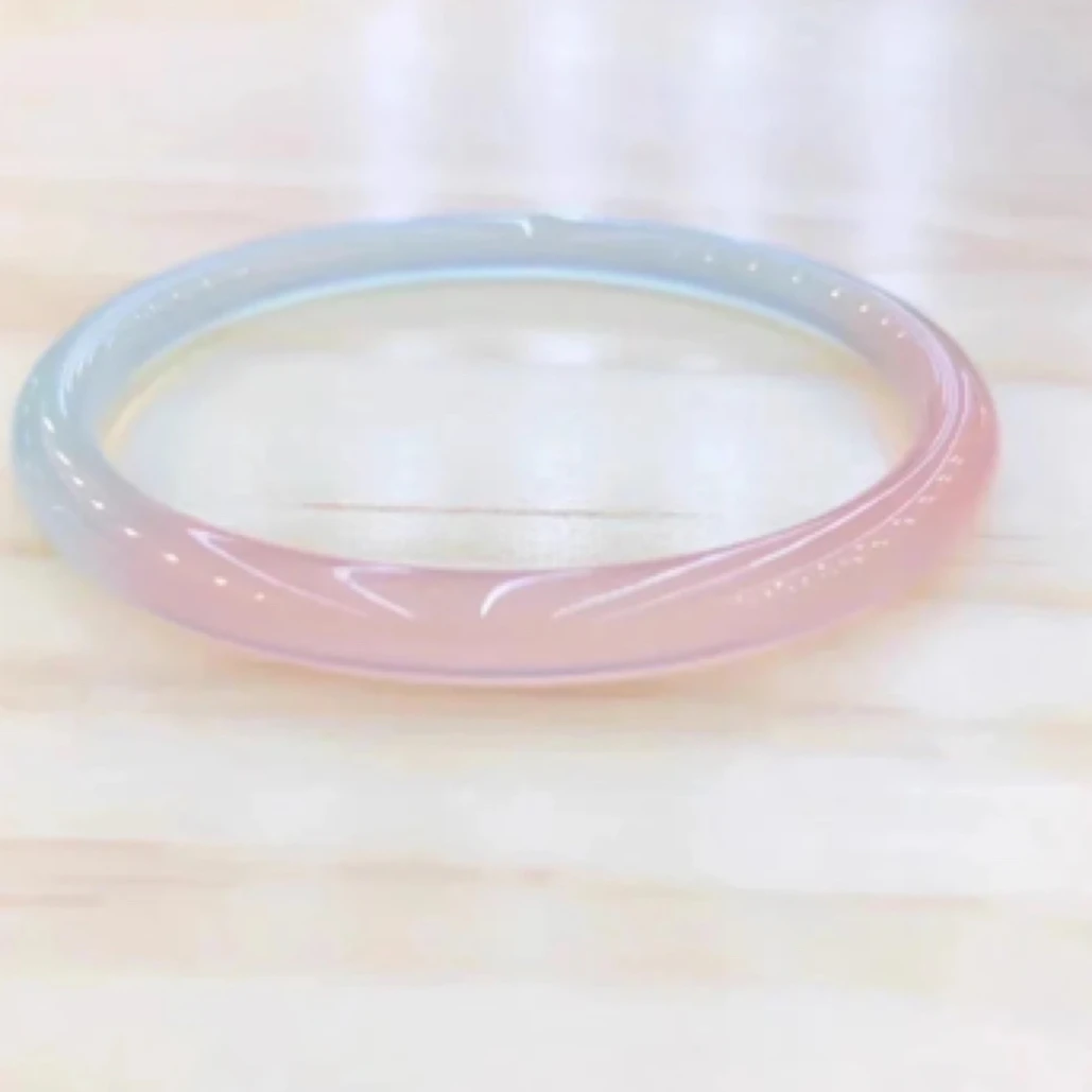 春带彩马卡龙6mm玛瑙手镯（圈口50-62）