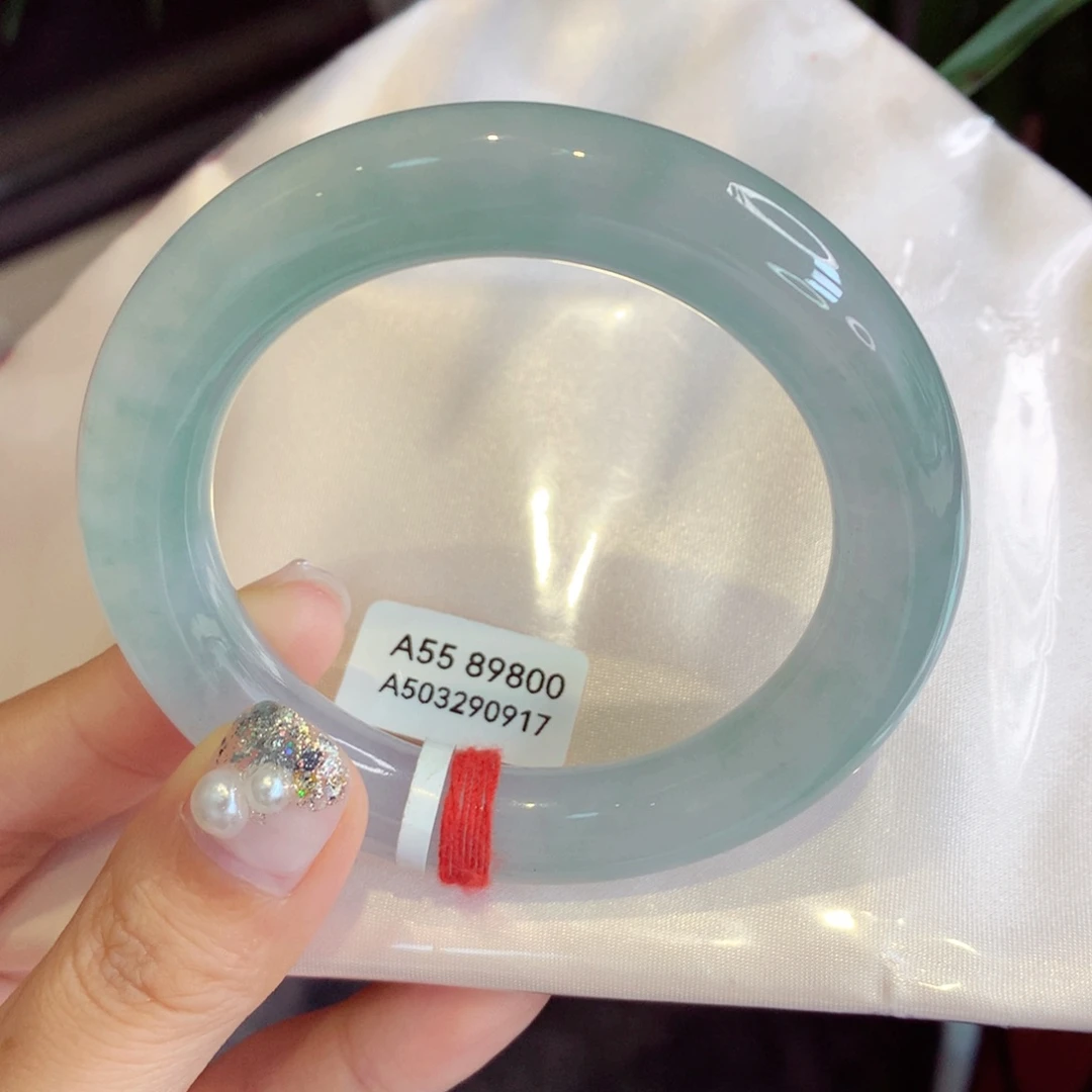 未镶嵌手镯翡翠46号圆条77