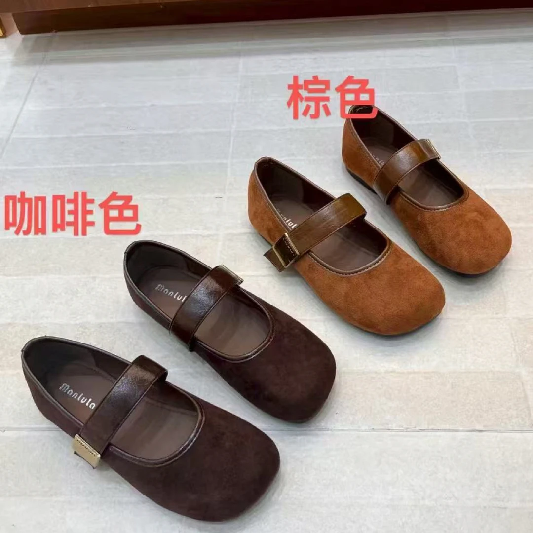 防滑学院风玛丽珍鞋浅口法式单鞋咖啡色玛丽珍时尚复古休闲秋季