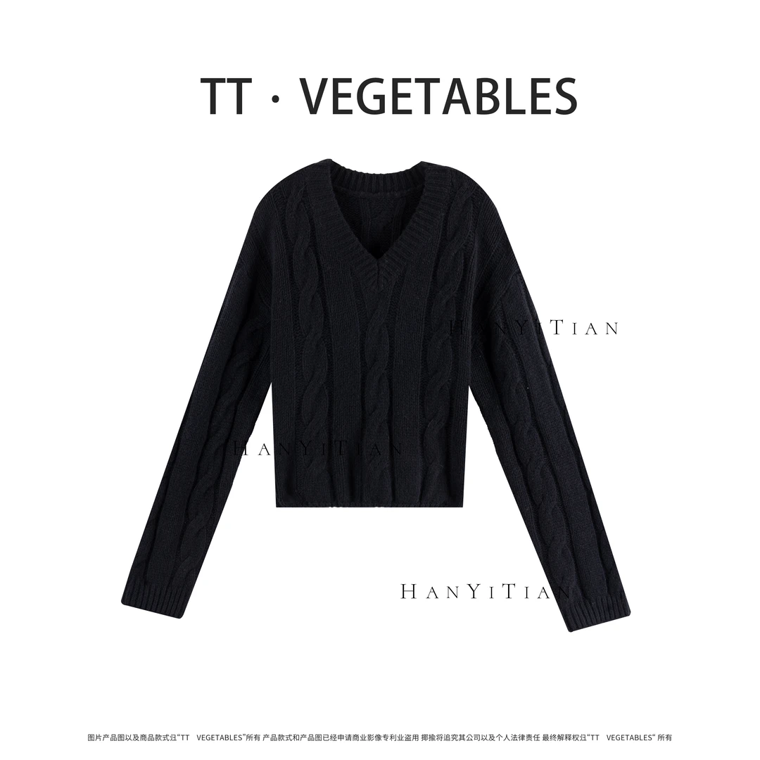 秋双 针织衫宽松秋新款毛衣复古女923686