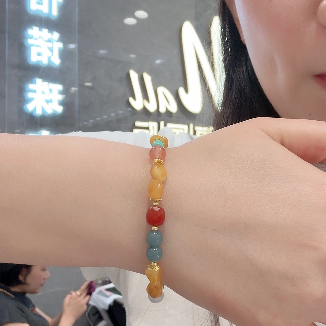 蜜蜡合金手链蜜蜡手链mq