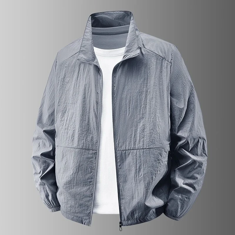 稻草人夏季正品防紫外线防晒衣男款弹力遮阳薄款夹克透气防晒服男