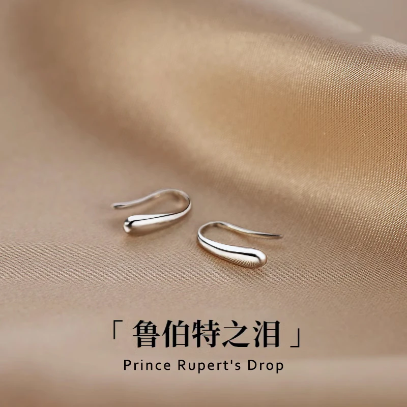 足银耳饰 耳环女养耳洞简约耳钩百搭轻奢小巧免摘耳钉设计感小众