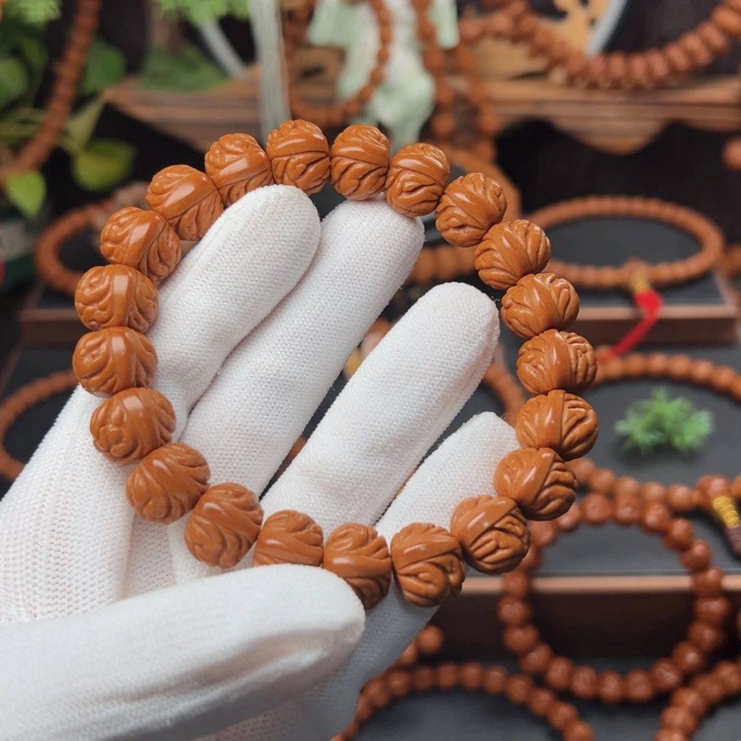 吊坠桃核1.4盘龙爆肚手串