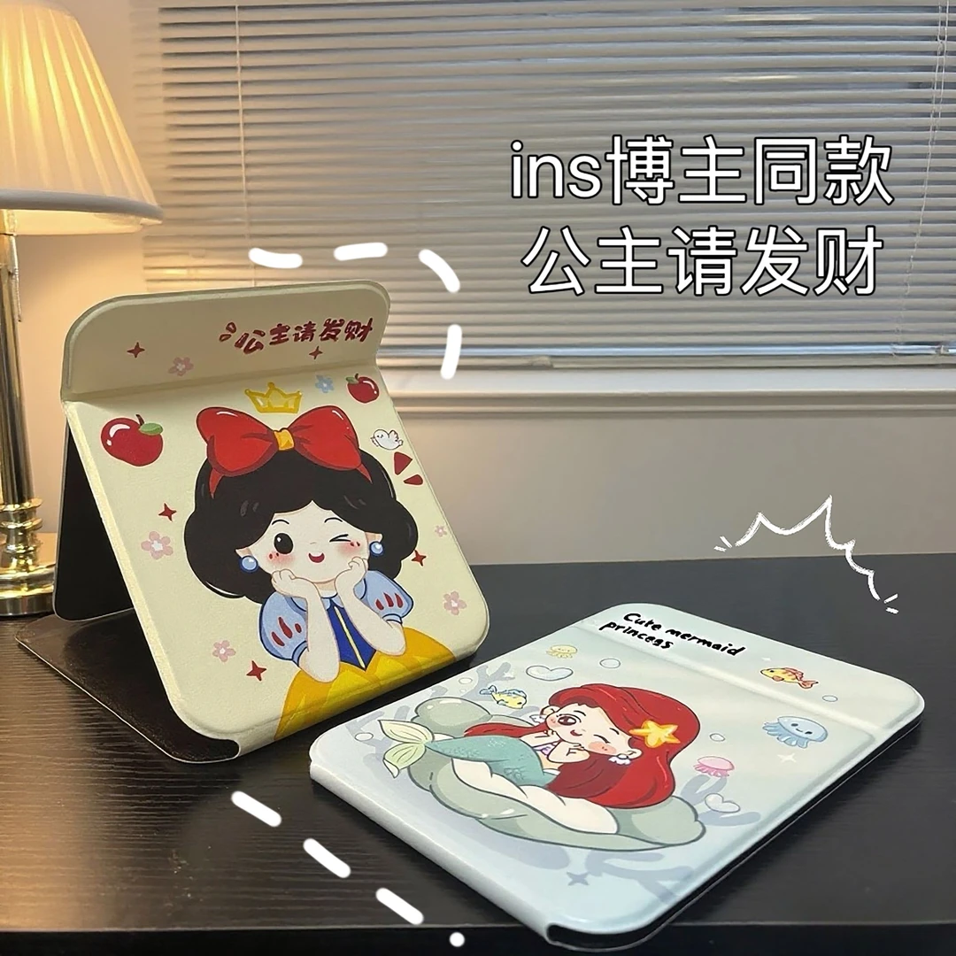 可折叠化妆镜女生可爱双面家用台式大号便携学生宿舍简约小型镜子