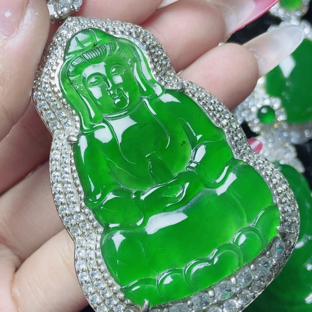 翡翠银S925镶嵌颈饰