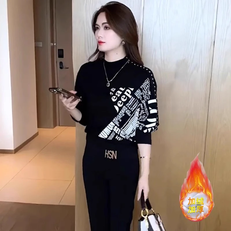 长袖T恤女2025秋冬新款时髦洋气蝙蝠袖小个子百搭半高领打底衫潮