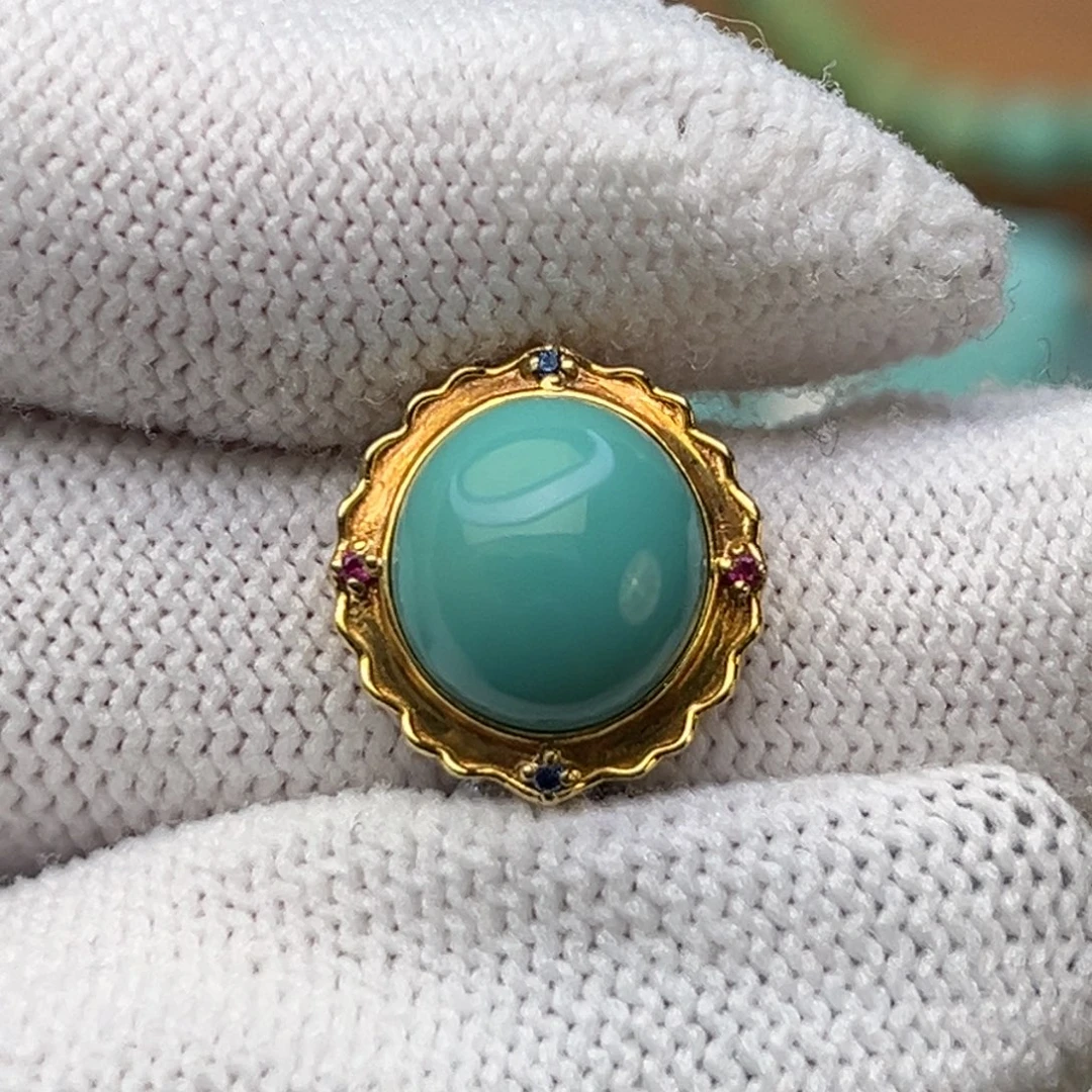 绿松石未镶嵌珠宝奇石金贝云