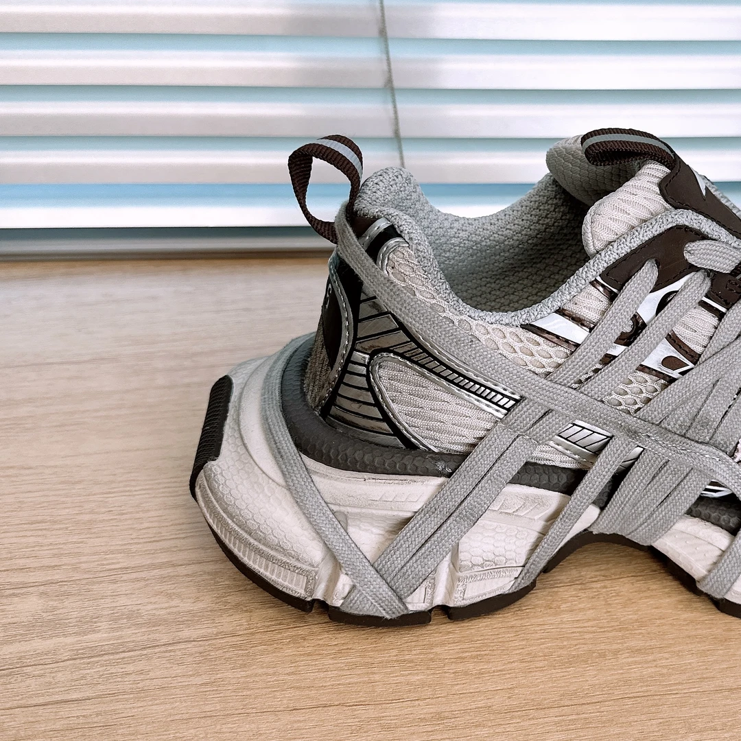 欧洲站厚底老爹鞋女2025新款绑带网面做旧运动休闲鞋潮