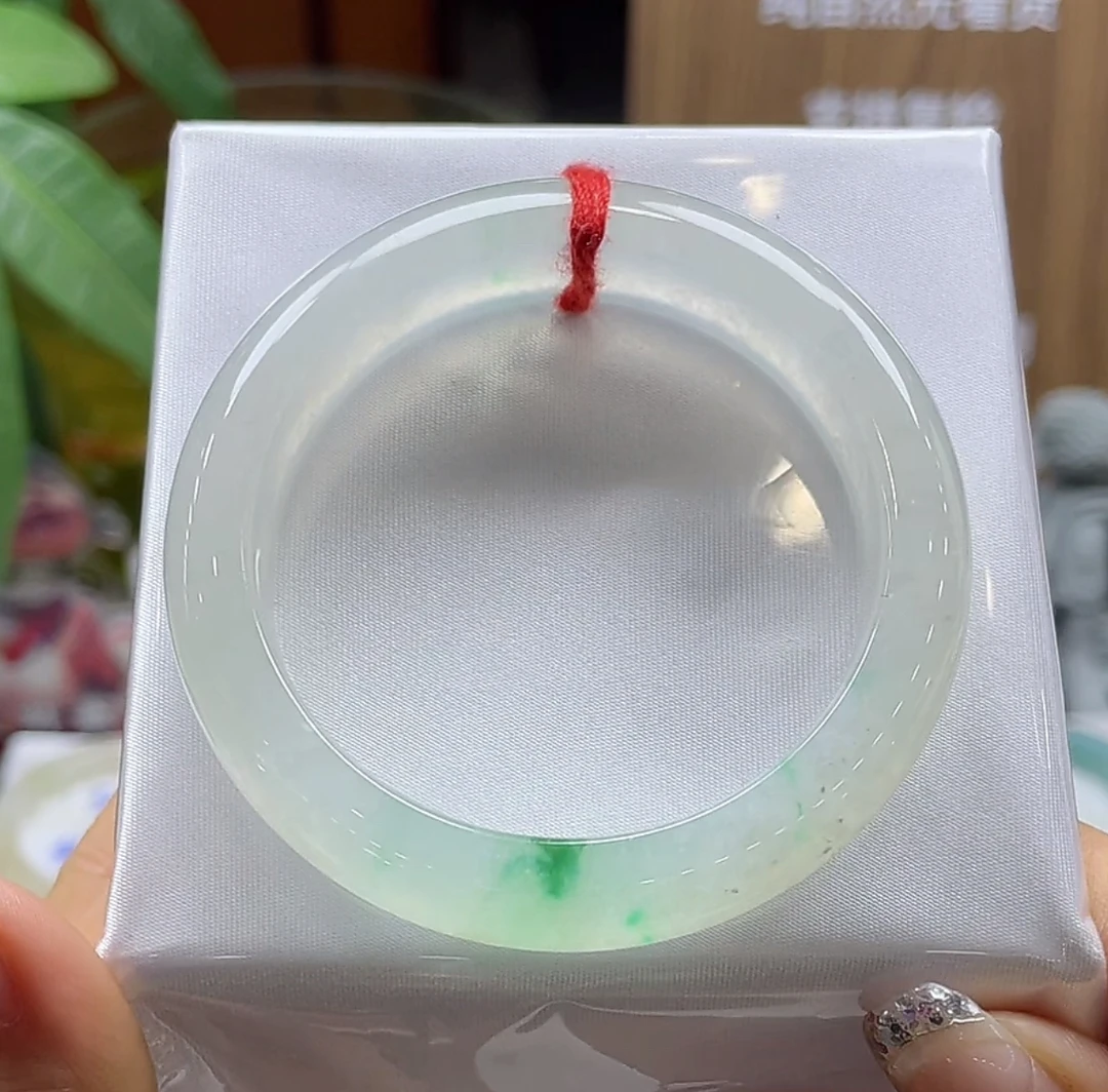 50-51圈正冰阳绿正圈翡翠手镯