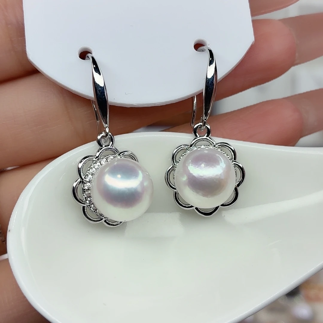 未镶嵌淡水珍珠耳饰F