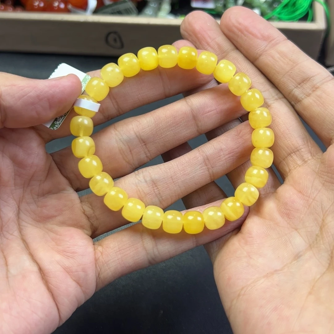 蜜蜡颈饰未镶嵌多样性老黄蜡蜜蜡卡8货头