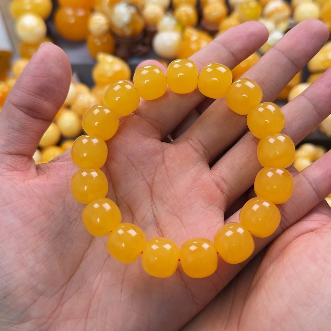 琥珀未镶嵌珠宝奇石14mm同料