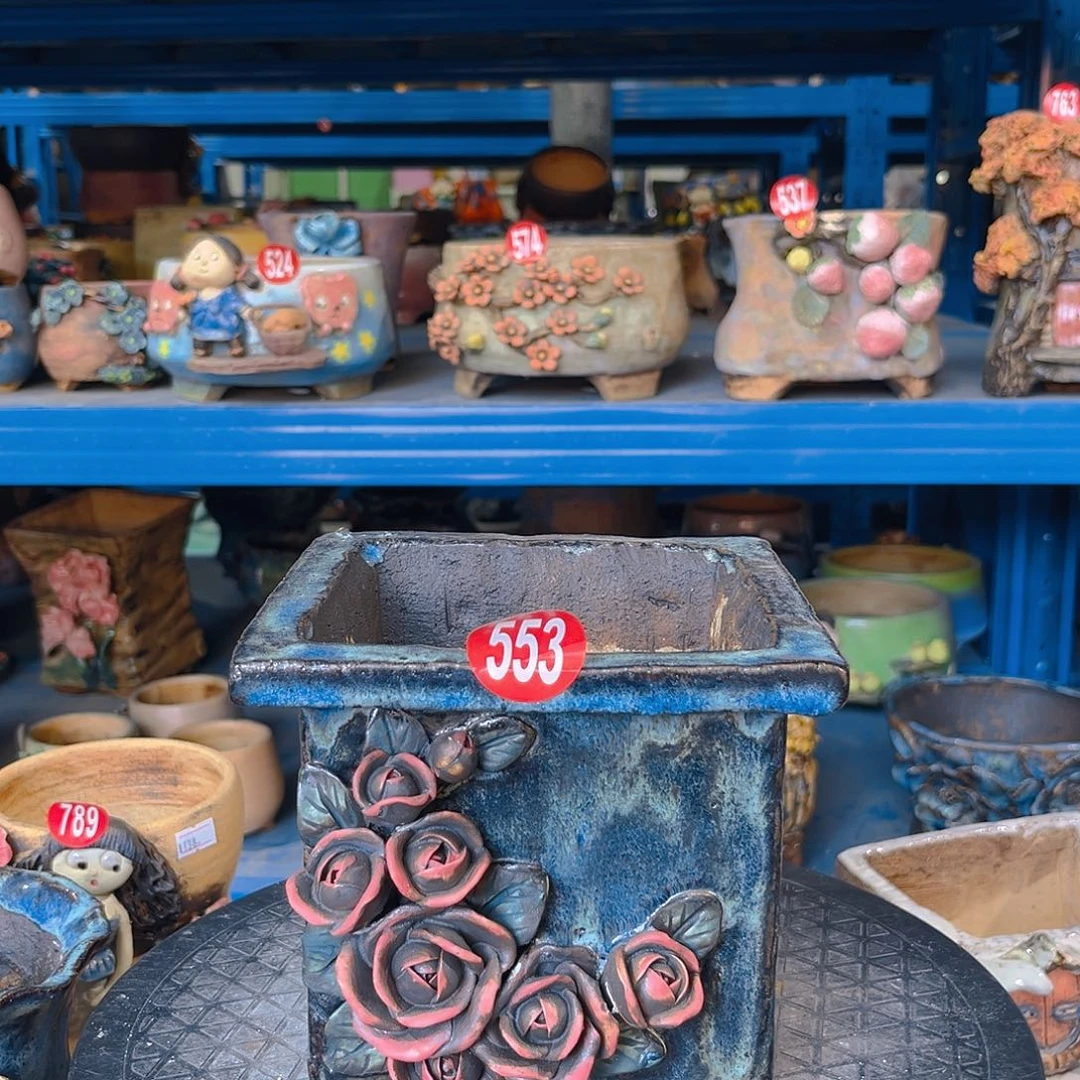 微瑕553 号手工花盆陶然花器