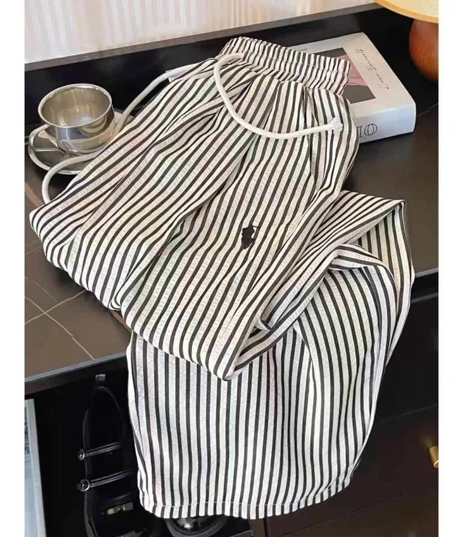 小马条纹裤夏季休闲显瘦气质